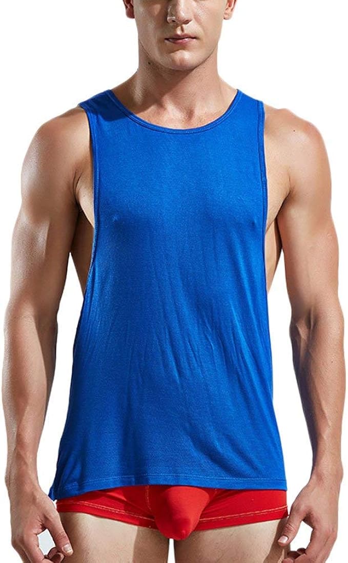 Mens Summer Lightweight Vests Underwear Holiday Clothes Sleeveless Tops