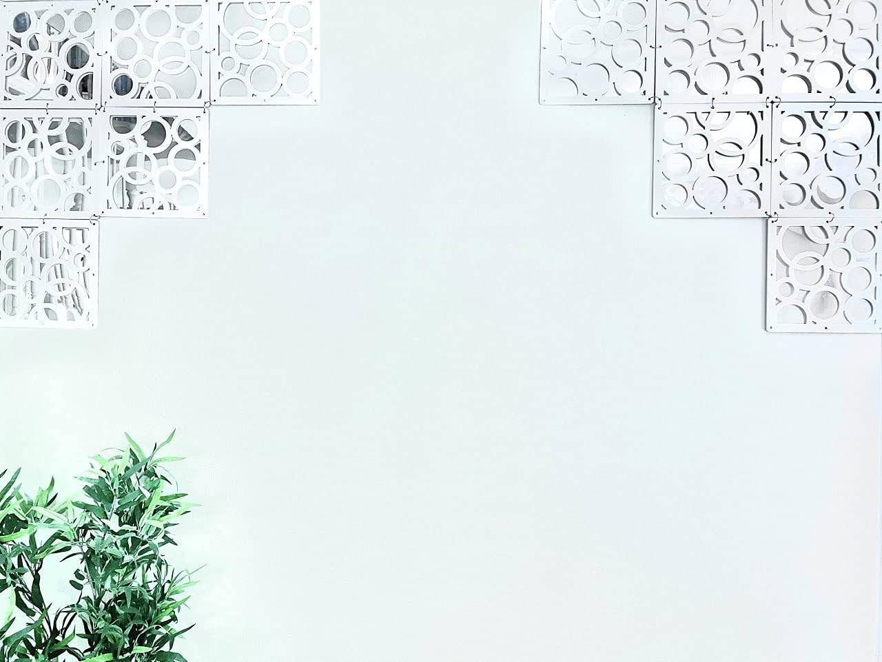 Creative Walls | 10pc Peel & Stick PVC 3D White Wall Ceiling Panels Shiplap Paneling Décor Accents, Planks, Boards, Veneer, Tiles Waterproof coverings Dumawall Project 1x1ft-Labyrinth, 12 in by 0.1