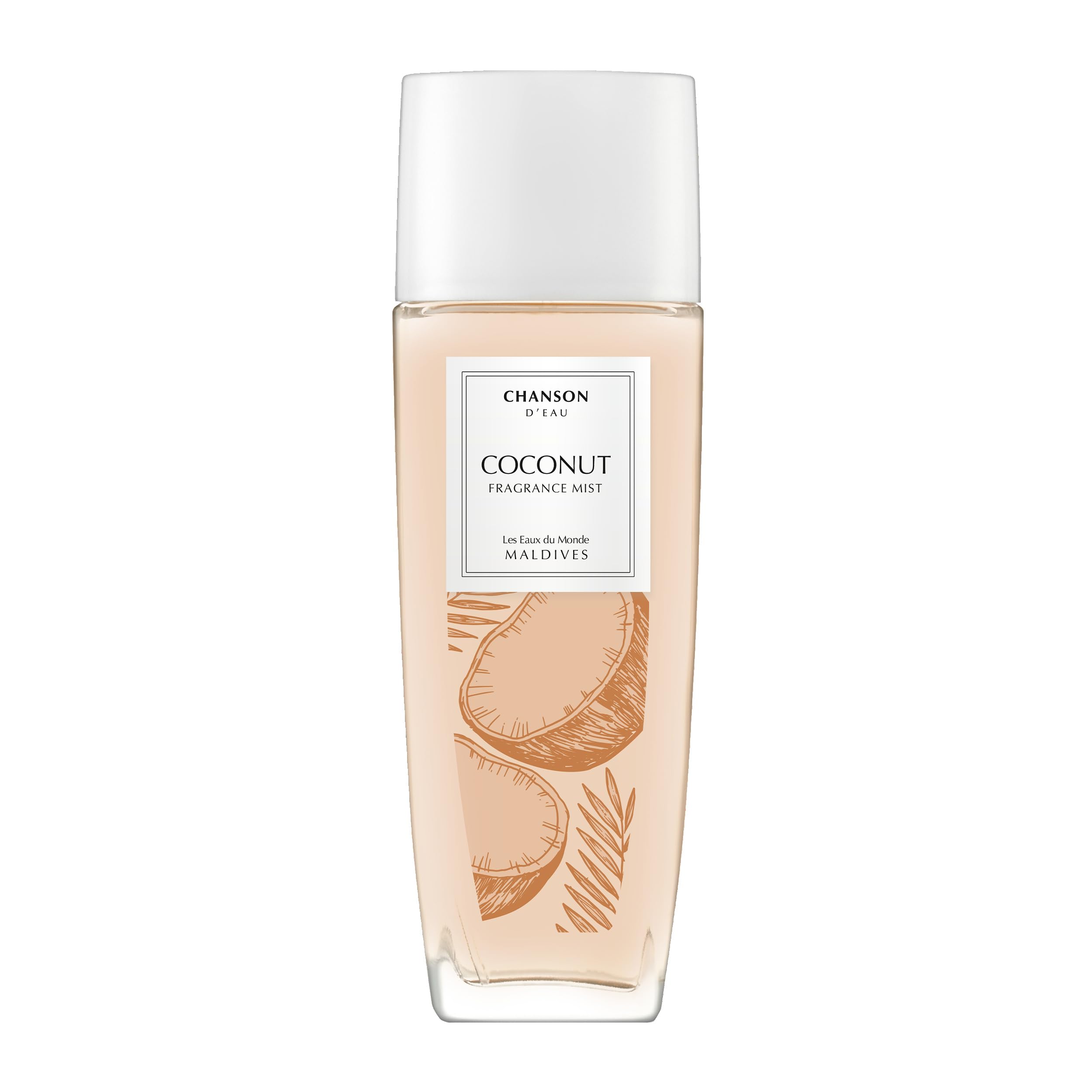 Chanson d'Eau Les Eaux du Monde Coconut Profumo Spray Corpo e Capelli Donna, Profumo ambrato legnoso, 75 ml