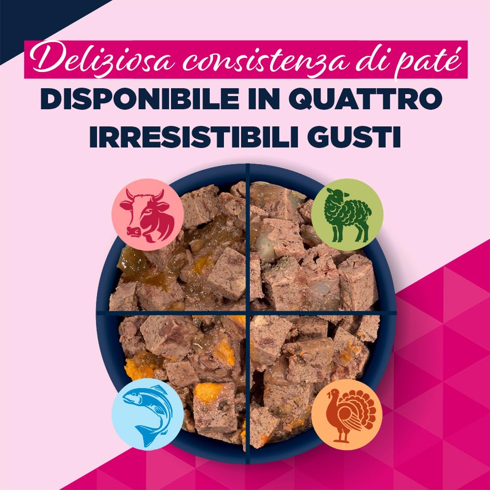 EUKANUBA Cibo umido per cuccioli con agnello e patate, alimento umido premium senza cereali per cani junior, 6 x 400 g lattine