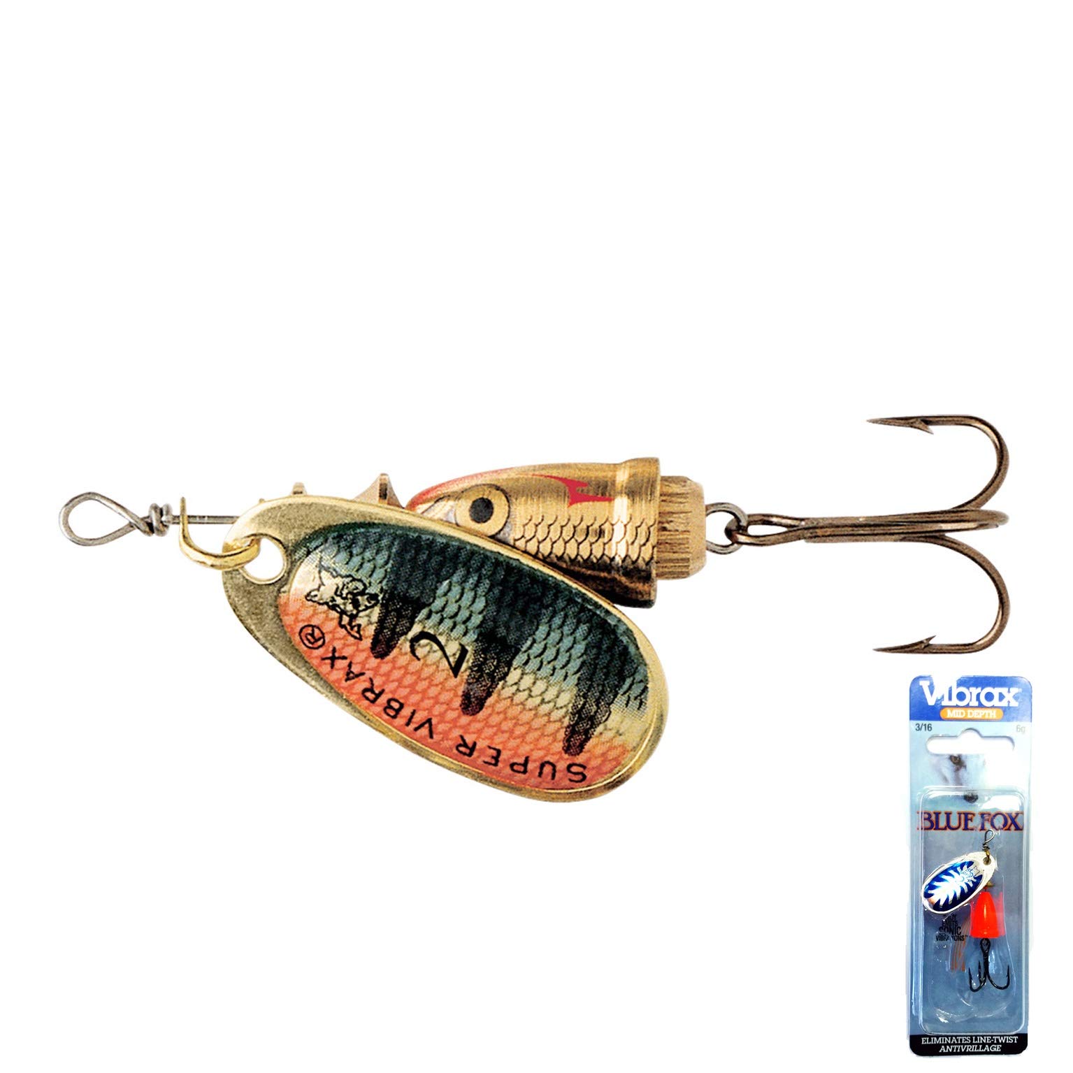 Blue Fox Vibrax Shad Spinner 4g/6g/8g/10g Köder für Forelle Barsch Raubfisch, Farbe:Perch, Gewicht g:8.0