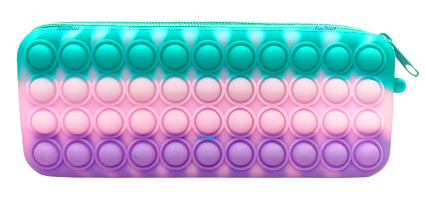 MSGH New Sleek Pop it Pouches for Girls, Pencil case pop it Toy, Pop it Stationery Kit - Pack of 1, Pop Bubble Stationery Storage Bag (Pink/Purple/Green Multi) (B0B1YF2Y9C) Amazon Price History, Amazon Price Tracker
