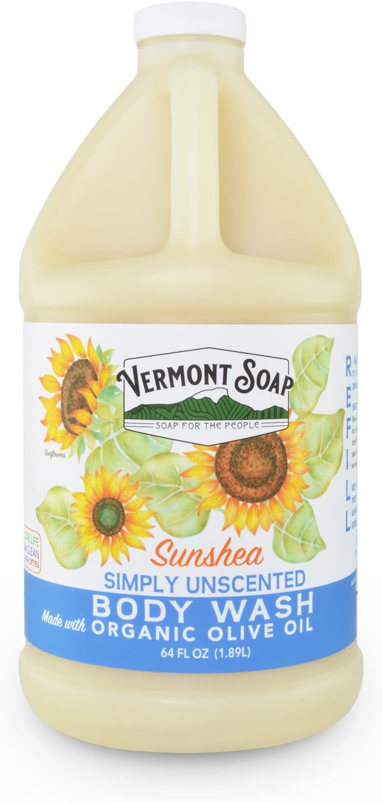 VERMONT SOAP Body Wash, Natural Body Wash with Shea Butter
