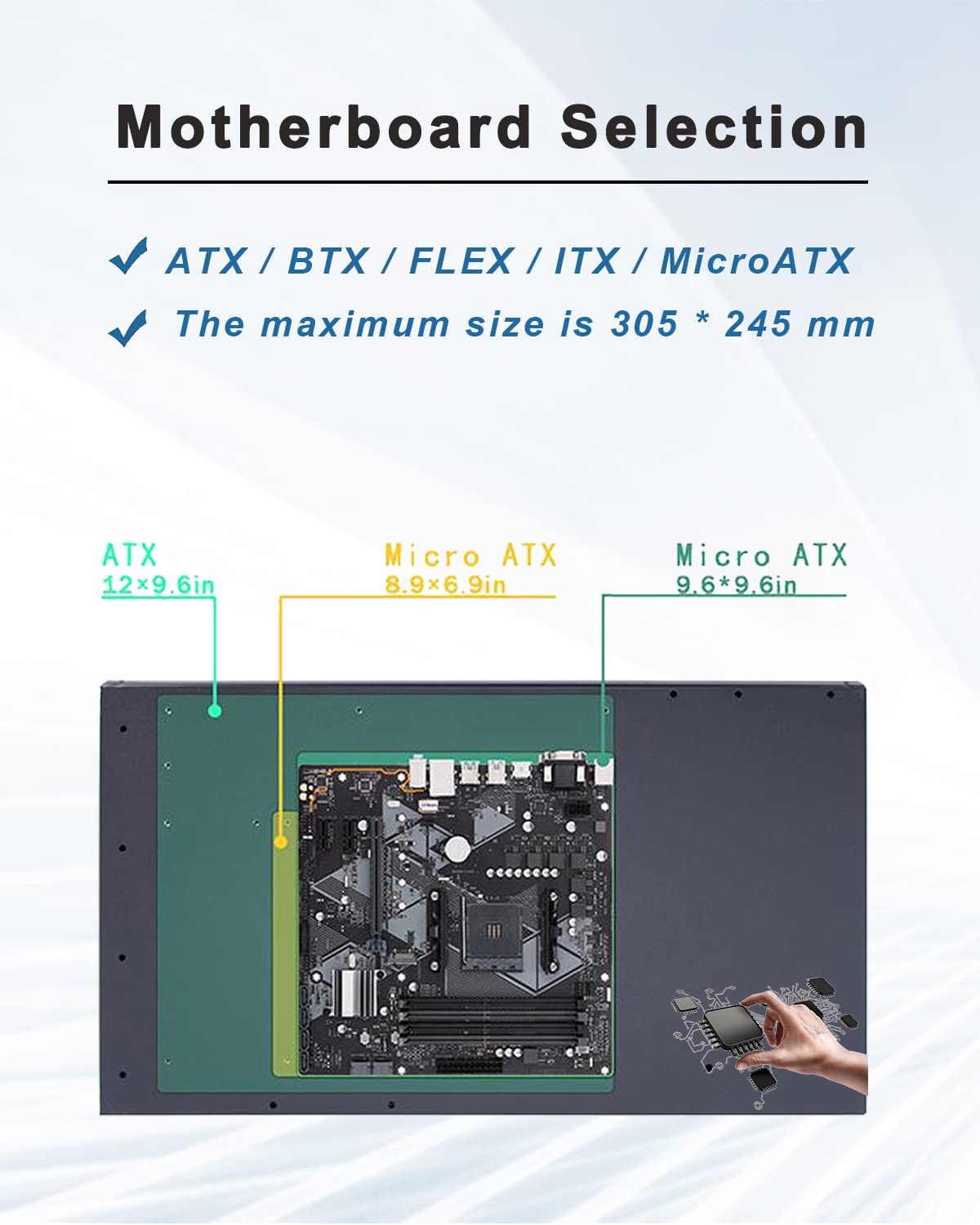 Obudowa do koparki 8 GPU, Obudowa do koparki z antystatycznymi paskami, Otwarta obudowa komputera na ATX/BTX/Flex/ITX/Micro ATX, Obsługa 4 x 12 cm Wentylator (Tylko rama) (8GPU)