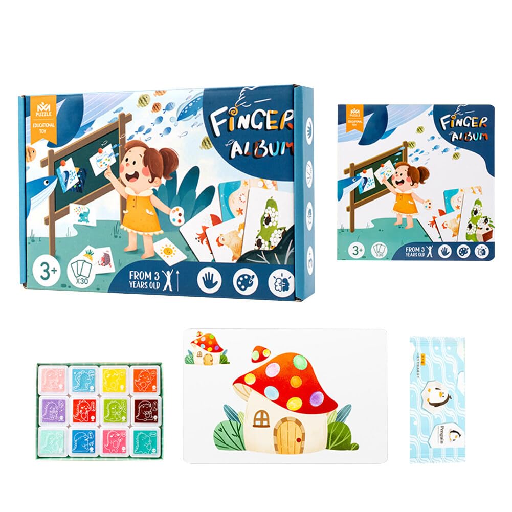 Kit 12 Timbri Colorati Per Bambini - Inchiostro Lavabile E Non Tossico Per Disegni Su Tessuto E Carta - Foto 2