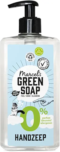 Marcel's Green Soap Hand Soap 0% - Hypoallergenic Vegan Liquid Soap for Sensitive Skin
