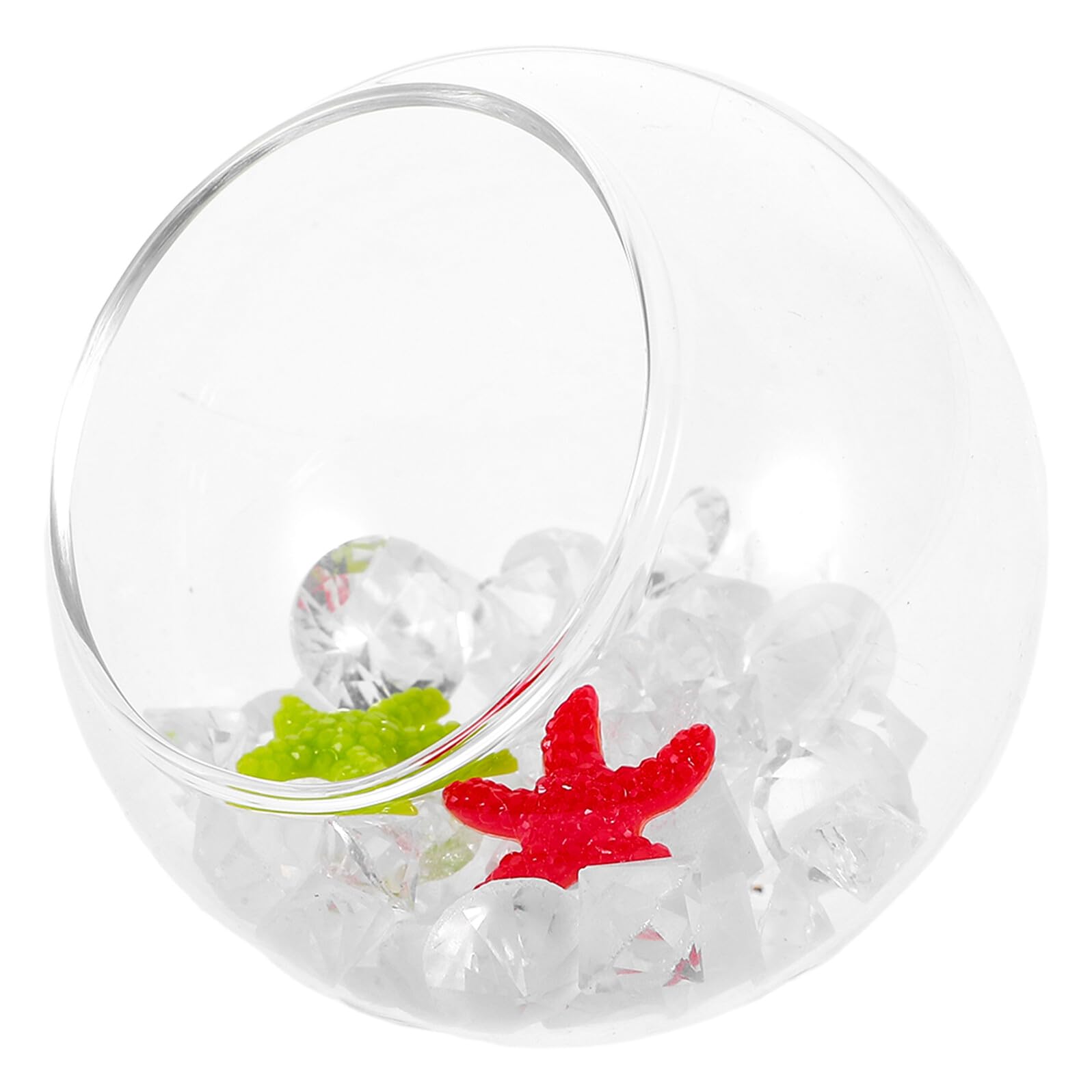 Betta Fish Tank Hiding Place Aquarium Shelter House with Glass Cave Shrimp Hideout Cave and Decorative Sea Stars