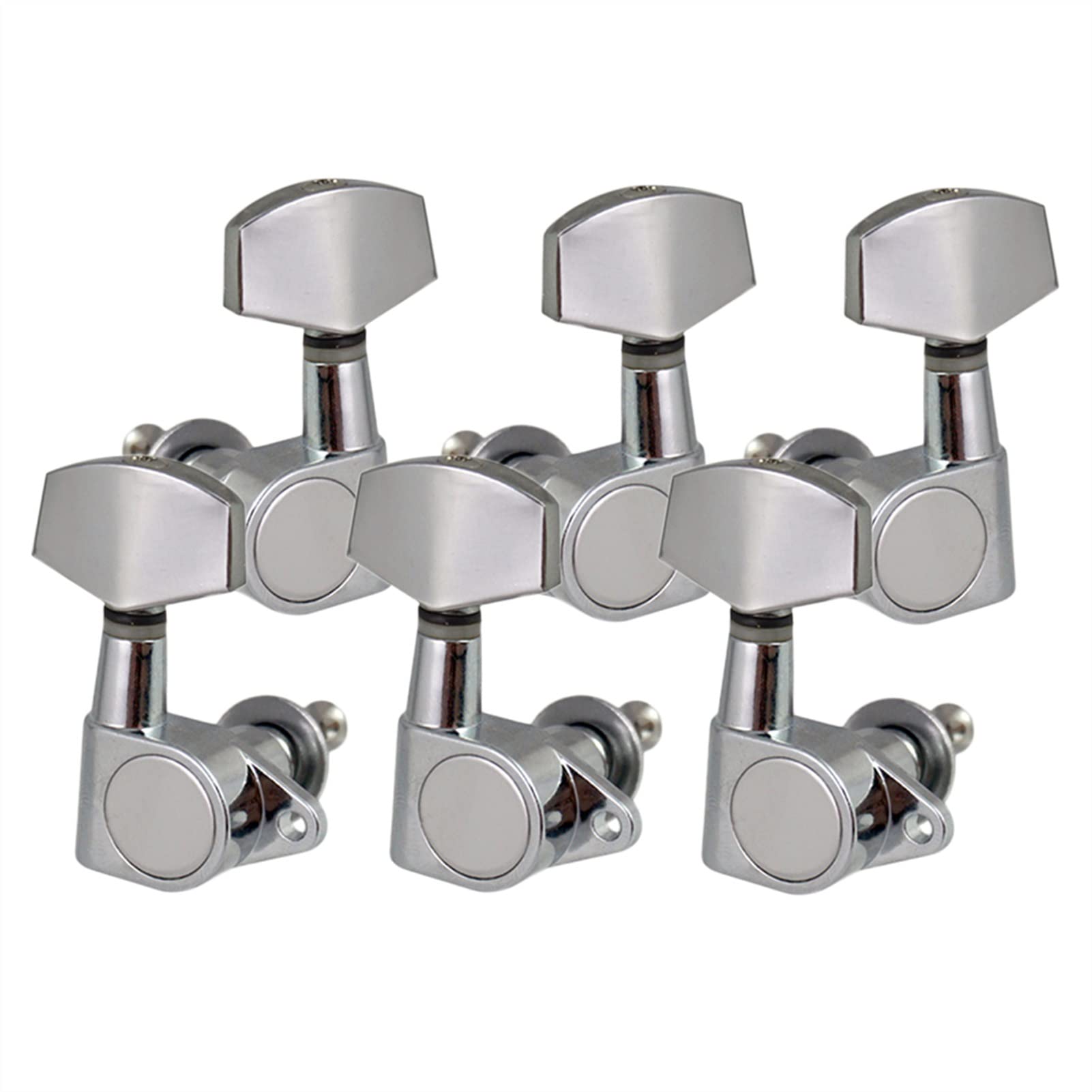 Cheville d'accord corde guitare Alliage De Zinc Joint Square Bouton String Tuning Tuner Pour Guitare Électrique 3R3L