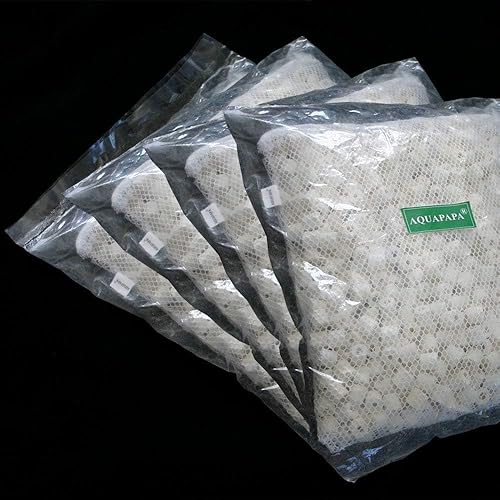 Miniatura 6 de Aquapapa Medios de filtro de acuario, anillos de cerámica bio a granel para pecera, filtro de recipiente, estanque, arrecife de coral (5 libras)