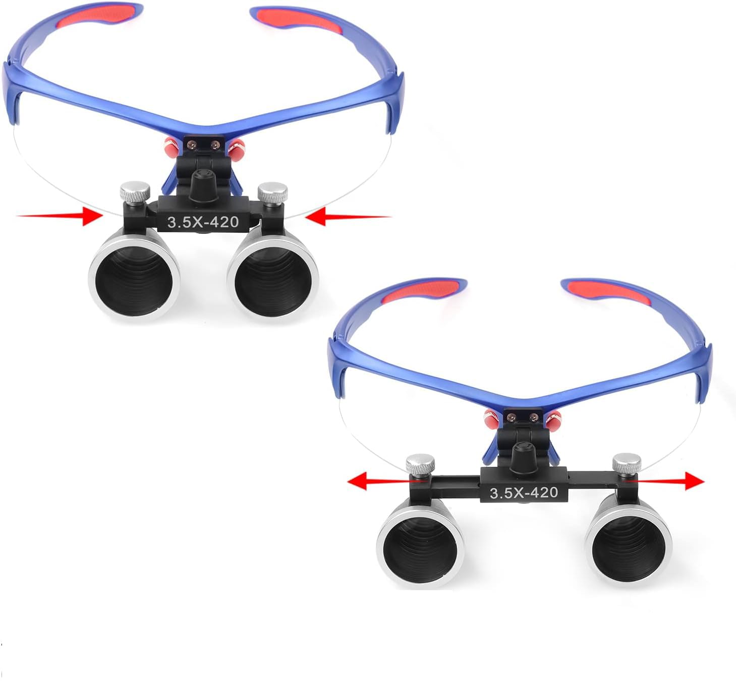 Generic Binocular Magnifier Dentistry Dental Glasses Loupes Goggles Protective Spectacles Glasses 2.5X 3.5X (3.5x-420), Black