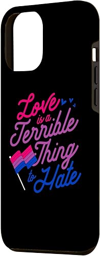 Miniatura 2 de iPhone 13 Pro Max Love Is A Terrible To Hate Bisexual Pride Flag LGBTQ Case