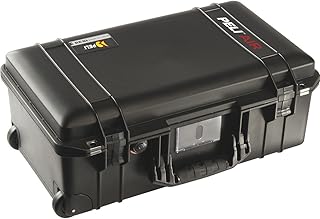 PELI 1535 Air Trolley Protettivo Leggero per Attrezzatura Fotografica, Impermeabile e resistente alla polvere, 27L di Capacità, Fabbricato in USA, Con inserto in schiuma personalizzabile, Colore: Nero