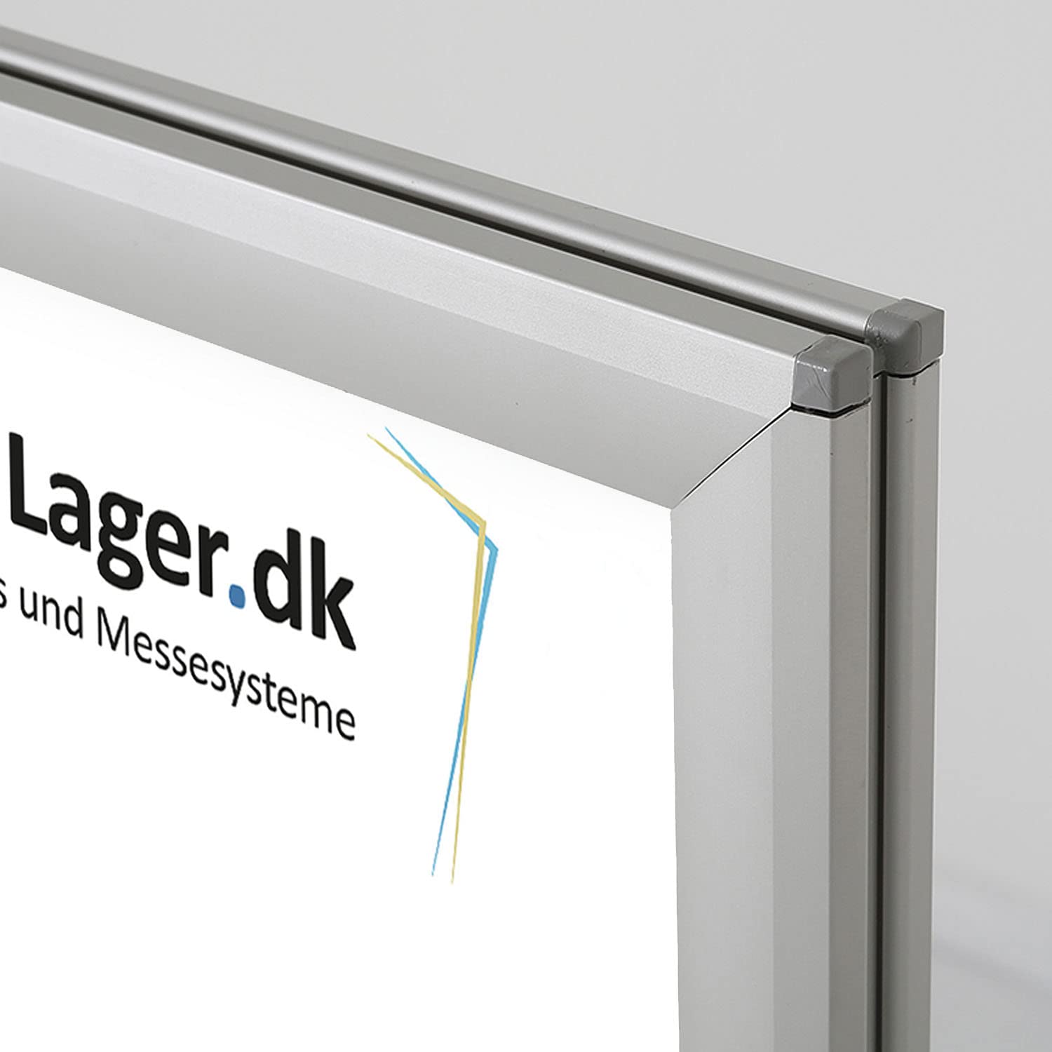 DisplayLager Customer - Tope de doble suspensión para carteles (modelo Wind-Pro para DIN A1, 594 x 841 mm, resistente a la intemperie, peso para altas velocidades del viento y ruedas (A1, gris)
