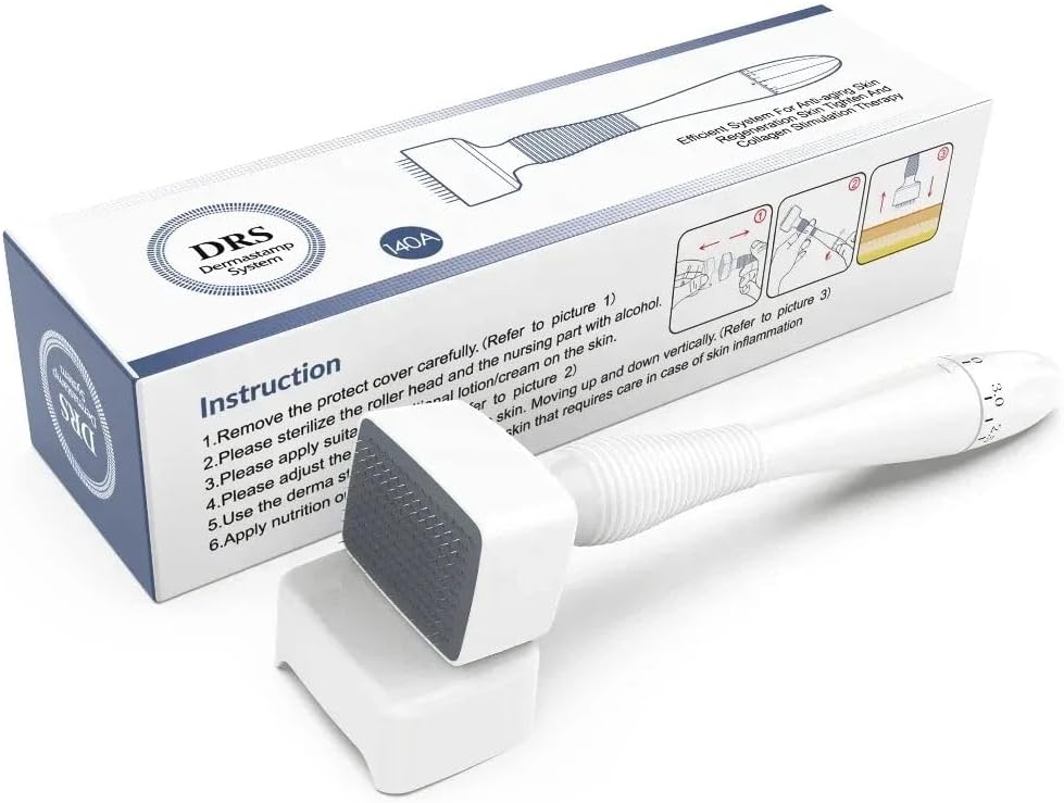 Mr.Pin Stainless Steel Derma Stamp140 Adjustable pin - Professional microneedling pen for Women & Men - Micro needling derma stamp
