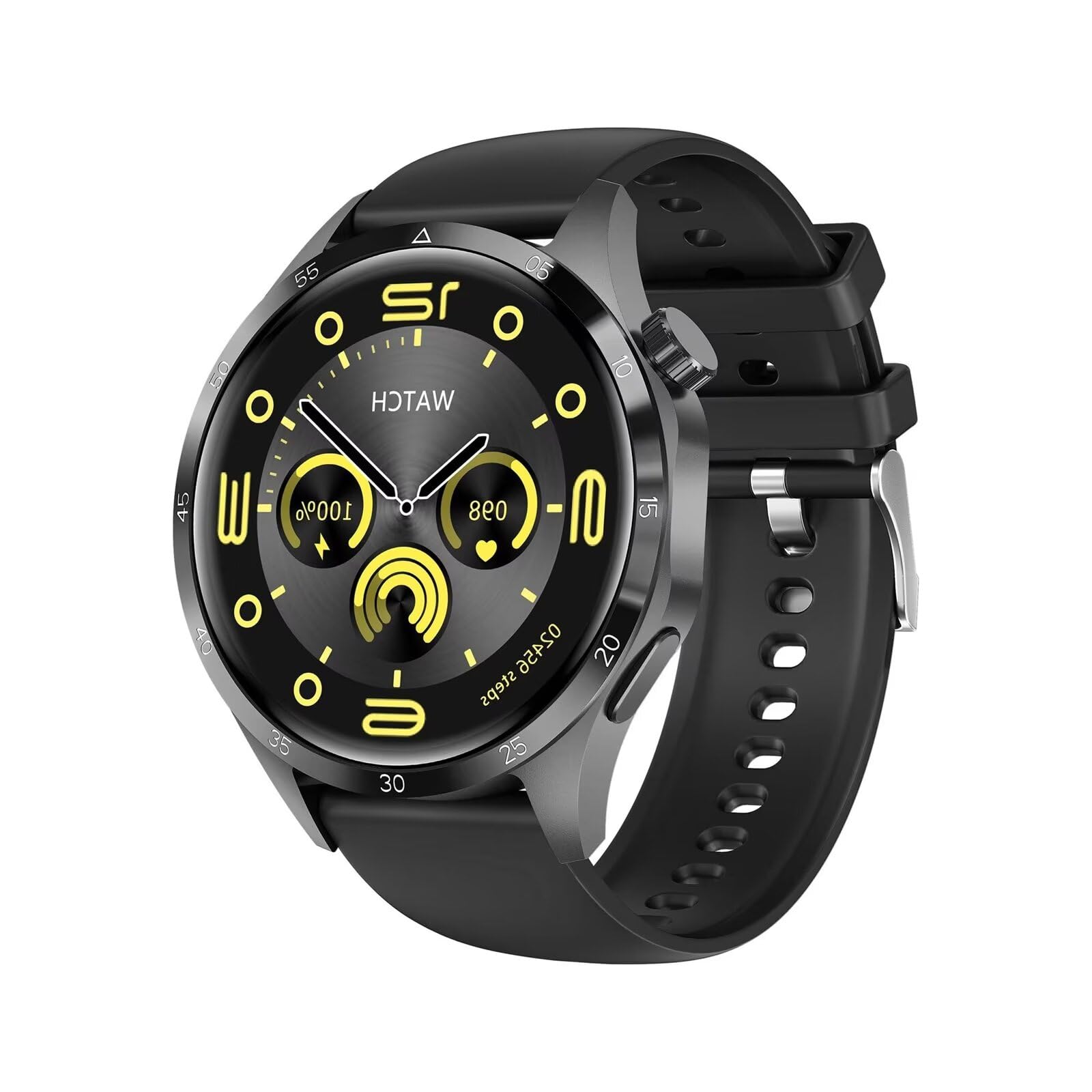 Smartwatch Bluetooth, modny 1,6'' ekran dotykowy inteligentny zegarek wodoodporny zegarek fitness sportowy zegarek cyfrowy zegarek GPS smartwatch, dla systemu Android iOS, czarny