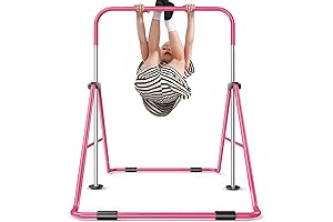 Sportsroyals Gymnastics Bar for Kids - Adjustable Height Gymnastic Horizontal Bars, Folding...