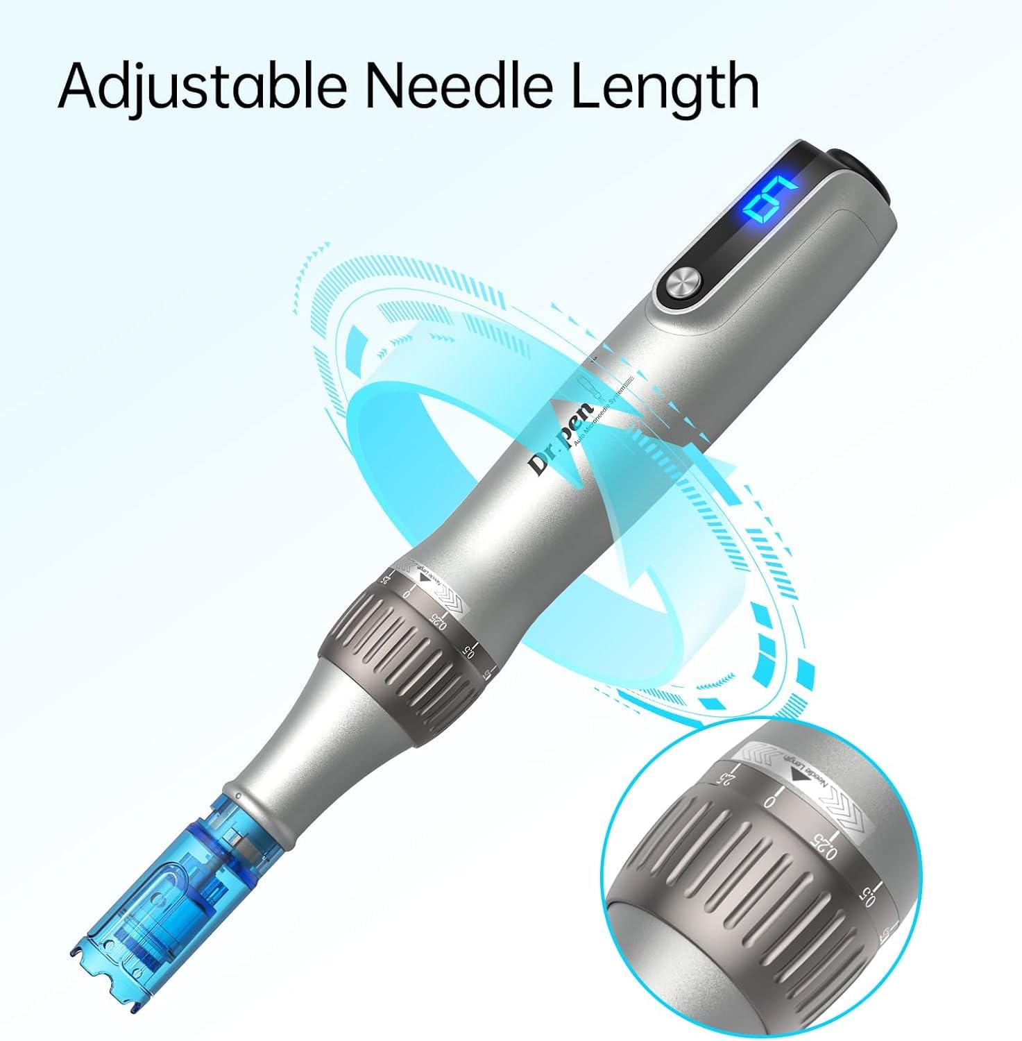 Dr.Pen M8S Microneedling Pen - Kit di strumenti per la cura della pelle, per anti-invecchiamento, cicatrici da acne, rughe, con 5 pezzi a 18 pin + 5 cartucce a 36 pin