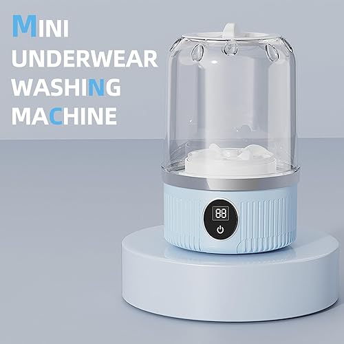 Miniatura 3 de Mini lavadora portátil, lavadora de ropa interior de 1 litro con temporizador digital para ropa interior, calcetines, toallas de saliva, adecuada