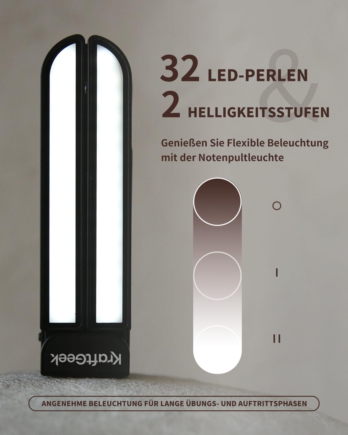 KraftGeek Capsule Notenständer-Set, 167cm Notenständer Klappbar Stabil