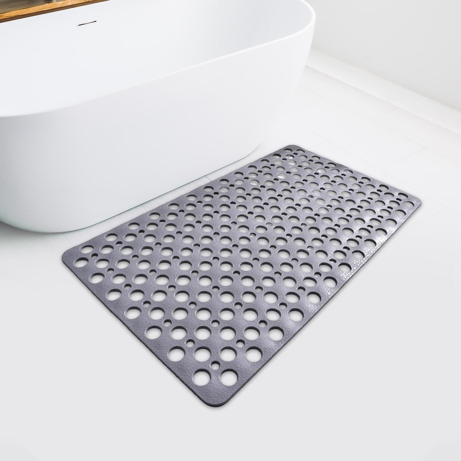 Tappetino da Bagno Ad Asciugatura Rapida, Versatile, con Ventose per Doccia E Vasca, Antiscivolo.