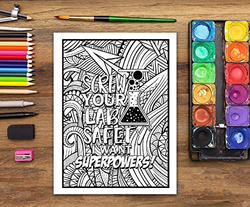 Lab Life: A Snarky Coloring Book for Adults - Thumbnail 5