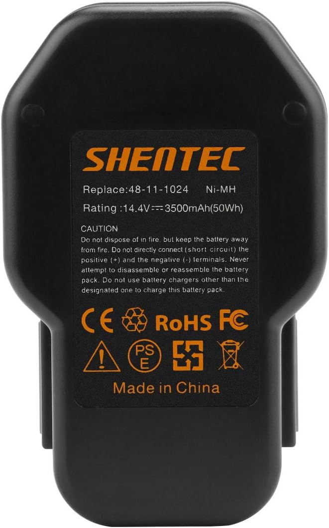 Shentec 3500mAh 14.4V Ni-MH Replacement Battery Compatible with 48-11-1000 48-11-1014 48-11-1024, 9082-20 9082-22 0511-21 0512-21 0514-20 0512-24 PAS 14.4 Power Plus