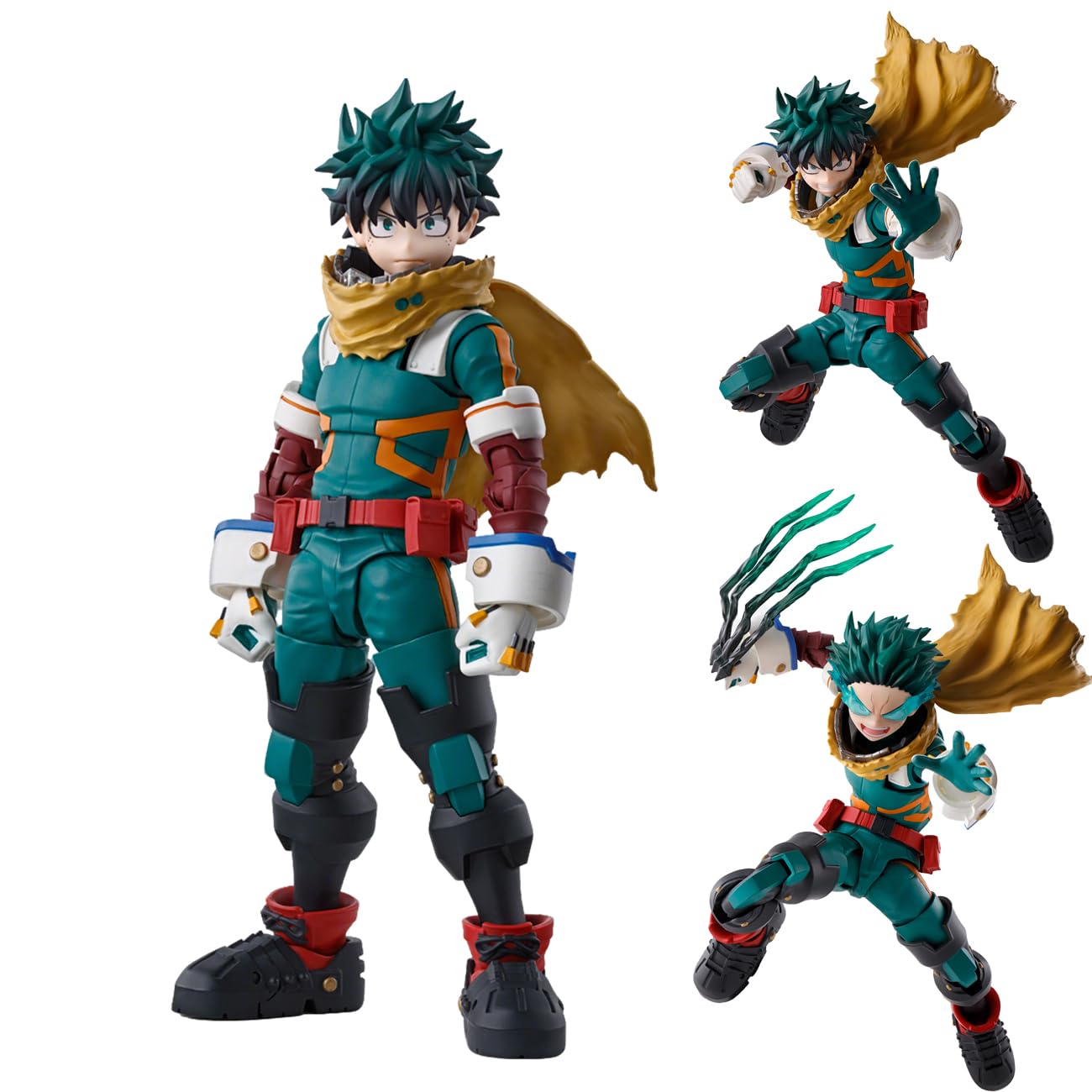 Zhongkaihua Midoriya Izuku Figura de Acción con caras intercambiables, MHA Izuku Figurina de 15 CM de PVC articulado estatua móvil regalos de colección