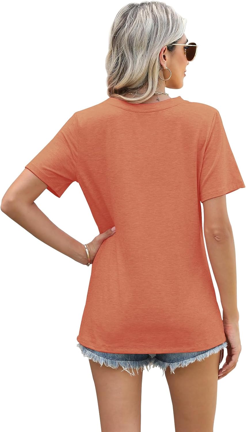 Womens Summer Tops Cutout Fashion Short Sleeve Cute Casual T Shirts Trendy 2026 - Image 5