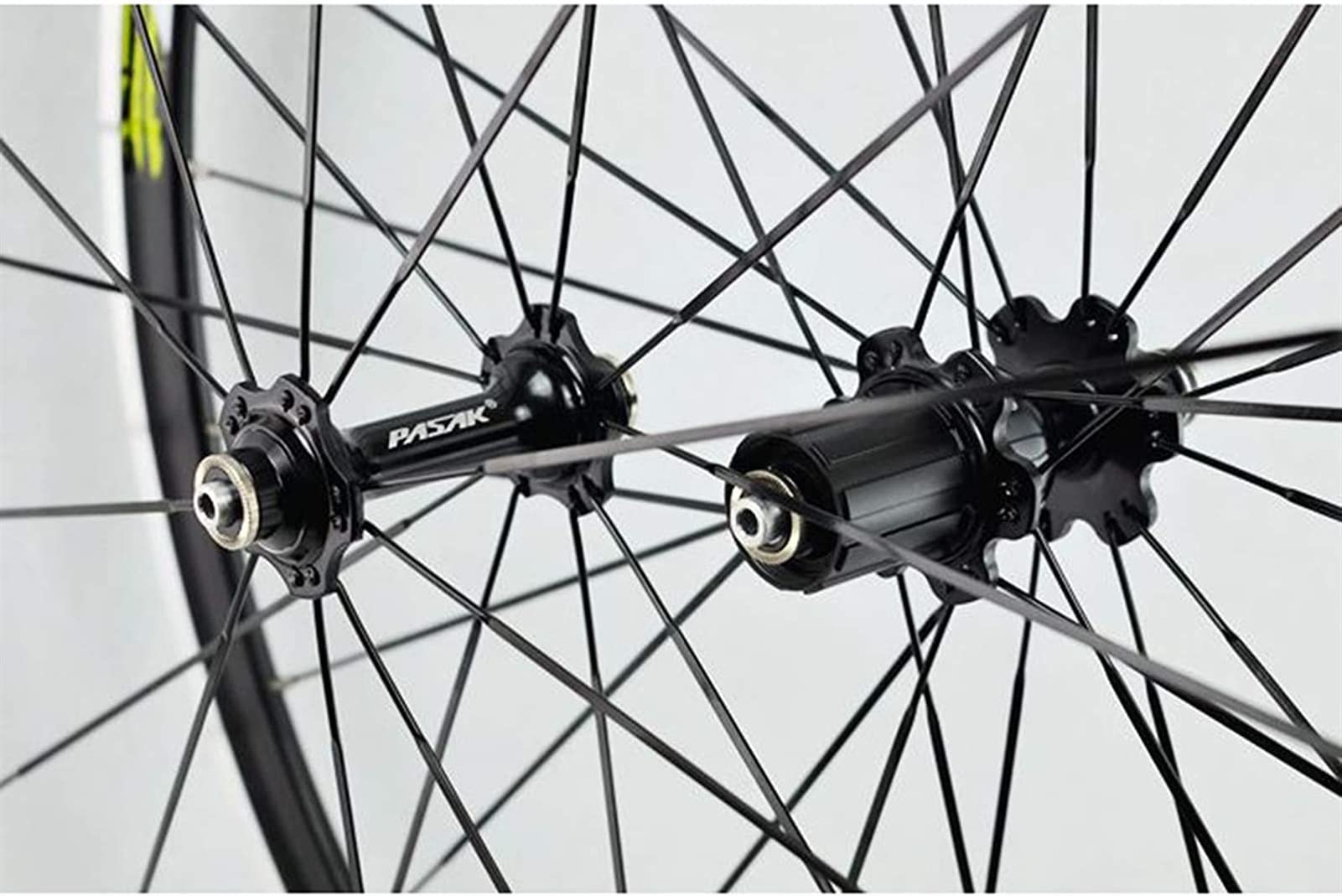 Juego de Ruedas de Bicicleta de Carretera 700C, Rueda Trasera Delantera de Bicicleta de liberación rápida Cubo de Aluminio Freno C/V Cassette de Volante de 11 velocidades Juego de Ruedas de