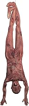 Halloween Bloody Dead Body, 4.6 ft Latex Skinned Full Body Hanging Corpse Torso Halloween Body Parts Props for Haunted House Zombie Halloween Party Decoration