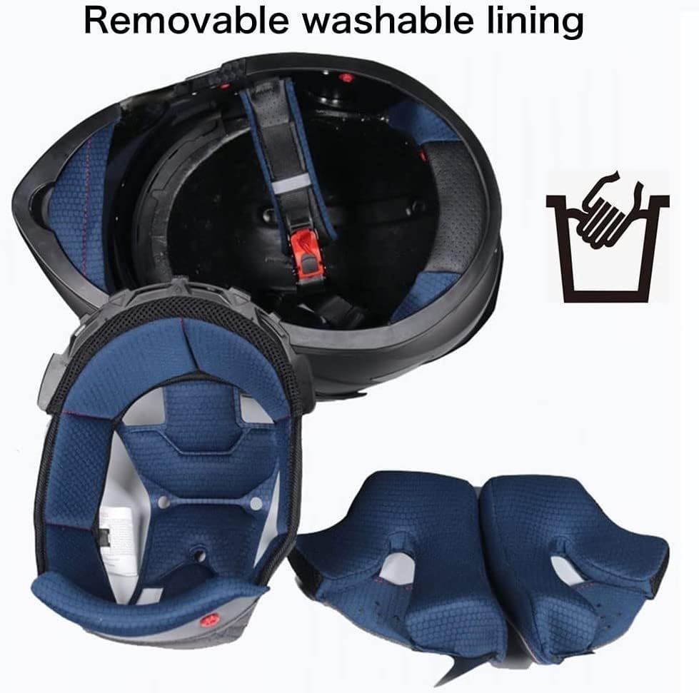 Casque de moto bluetooth confortable double visière XXL