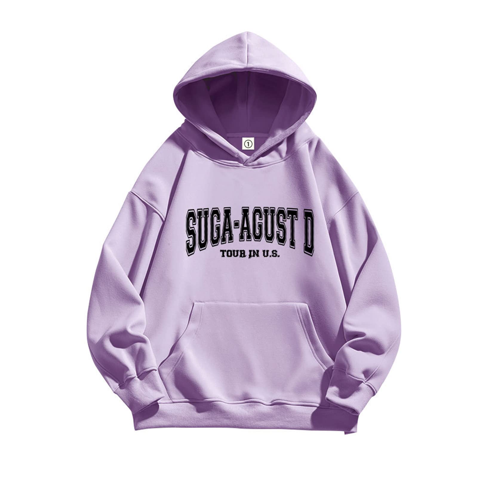 Suga Agust D Hoodie Kpop Support Merch Cotton Sweatshirt lâches pour Les  Fans Mignons Purple-S : Amazon.fr: Mode