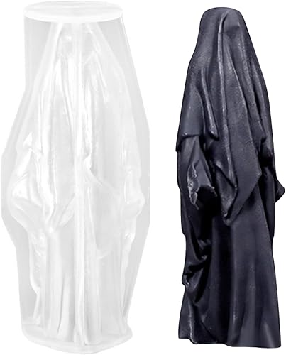 Molde de vela de Halloween para hacer velas, molde de silicona para fundición de resina epoxi, decoración de arcilla polimérica de yeso (fantasma