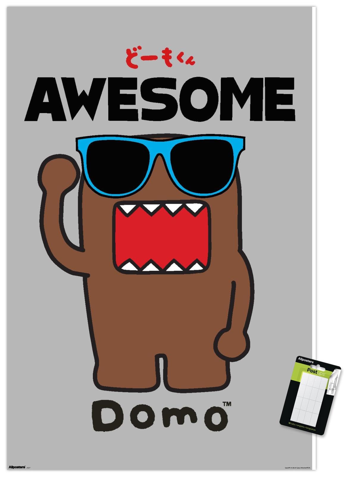 Domo - Awesome Sunglasses Wall Poster, 22.4L" x 14.7W", Premium Poster & Mount Bundle