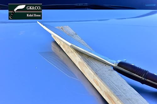 Miniatura 6 de GK&CO. Kukri House Auténtico KukriKhukuri 14.5" Hoja 5" Chirra (5 Fuller) Gorkha Bloqueador de cuchillos Mango de palisandro-GK - Hecho a mano en