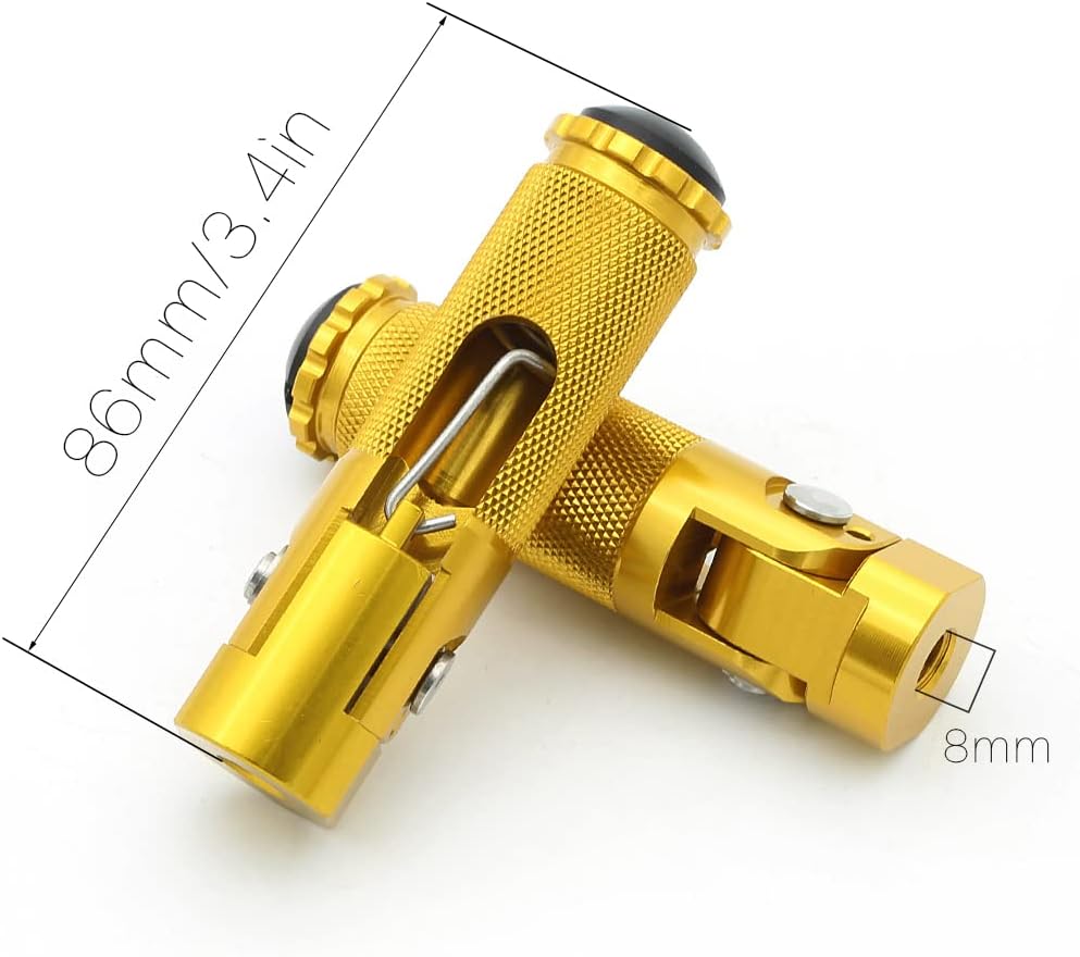 8mm Motorcycle Folding Rearsets Footrest Footpegs Foot pegs Pedal Universal for GSXR 600 750 1000 K1 K2 K3 K4 K5 K6 K7 K8 K9 SV650 SV1000 GSX250R Z800 Z900 Z1000