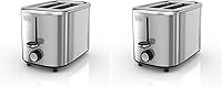 Vista 10 de BLACK+DECKER® Tostadora de 2 rebanadas con 7 ajustes de tostado, ranuras extra anchas para bagels, acabado exterior de acero inoxidable