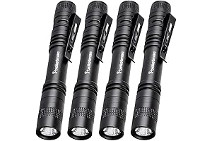4PCS 1000LM LED Penlight Flashlight Tactical Welding Torch Light with Clip(13.3CM)
