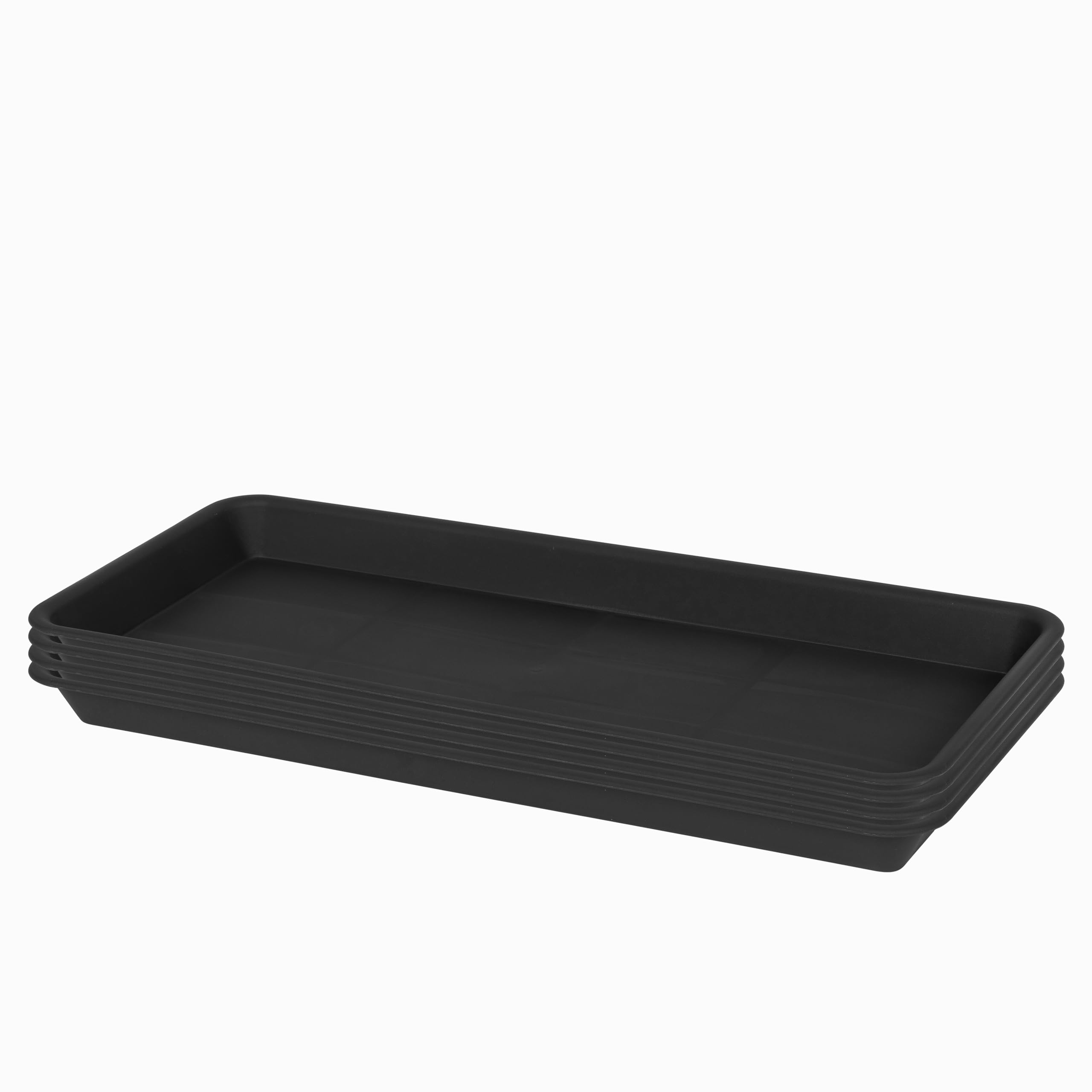 VUWEZ Rectangle Plant Tray, Plant Drip Tray, Plant Pot Saucers, Plant Germination Trays, Plant Saucers — image 1