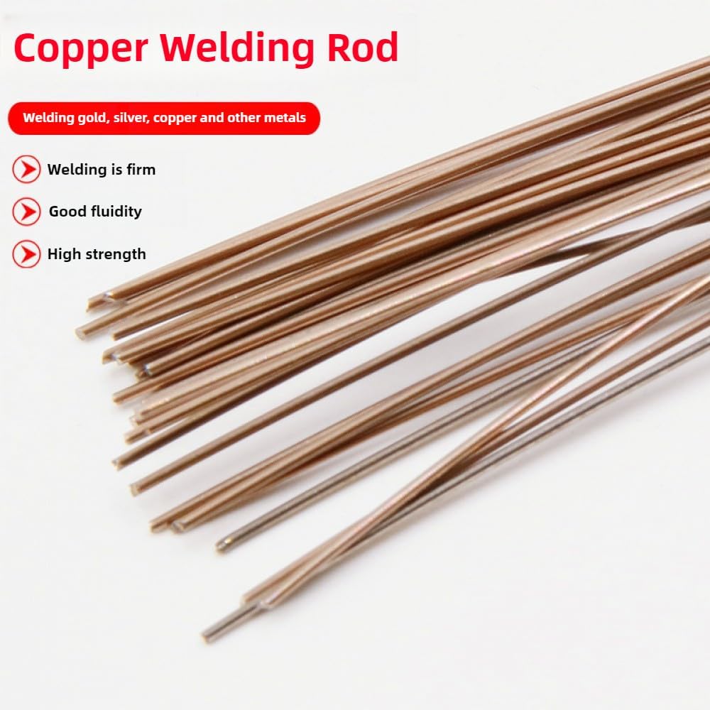 10/20/40/60/80PCS Phosphorus Copper Electrode Welding Wire,Brass Welding Rod,Phosphorus Soldering Rod Tool 1.3mmx3.2mmx400mm Light Weight for Optimal Welding Results (80)