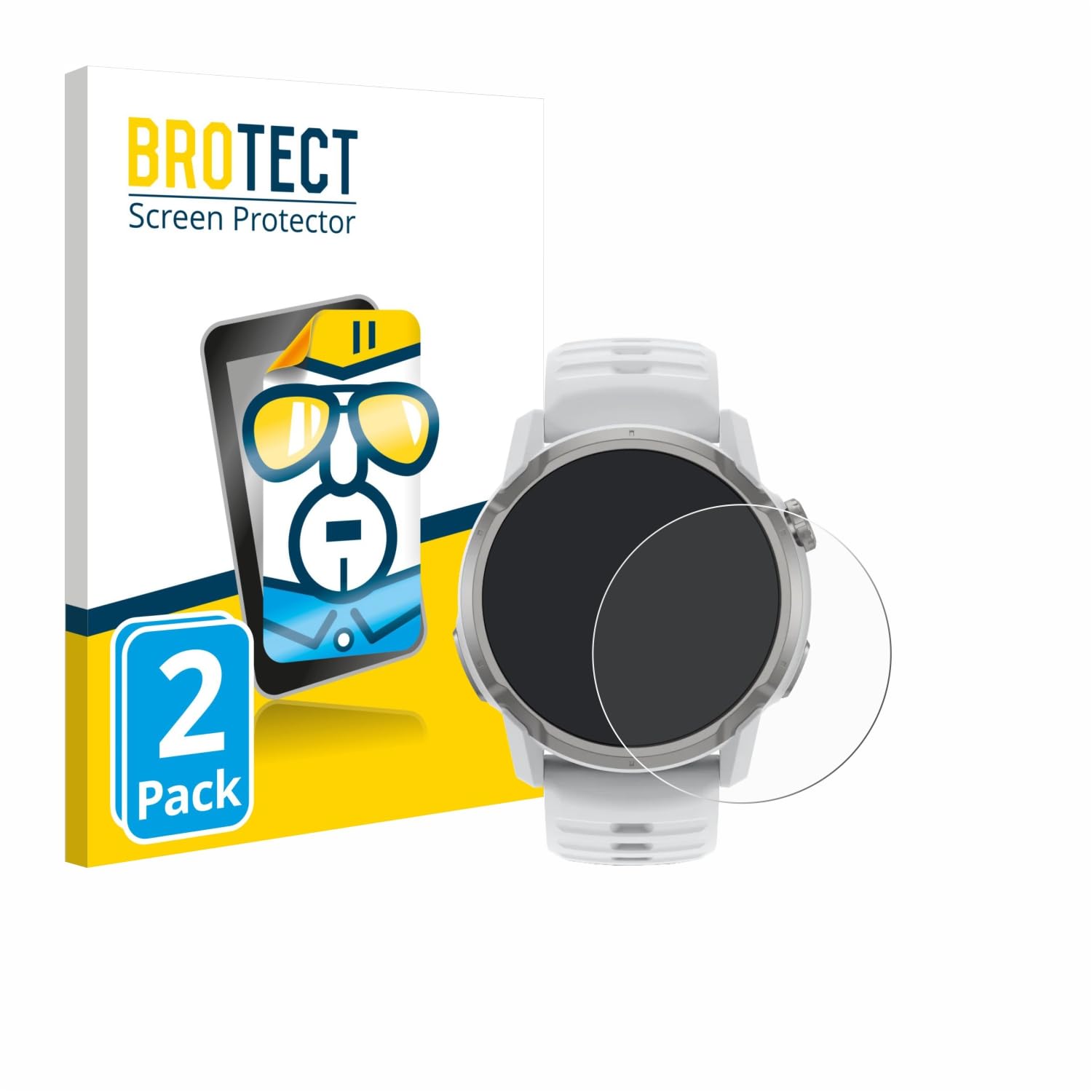 BROTECT Protector Pantalla para Coros Apex 4 (46 mm) Transparente 2 Unidades Anti-Huellas