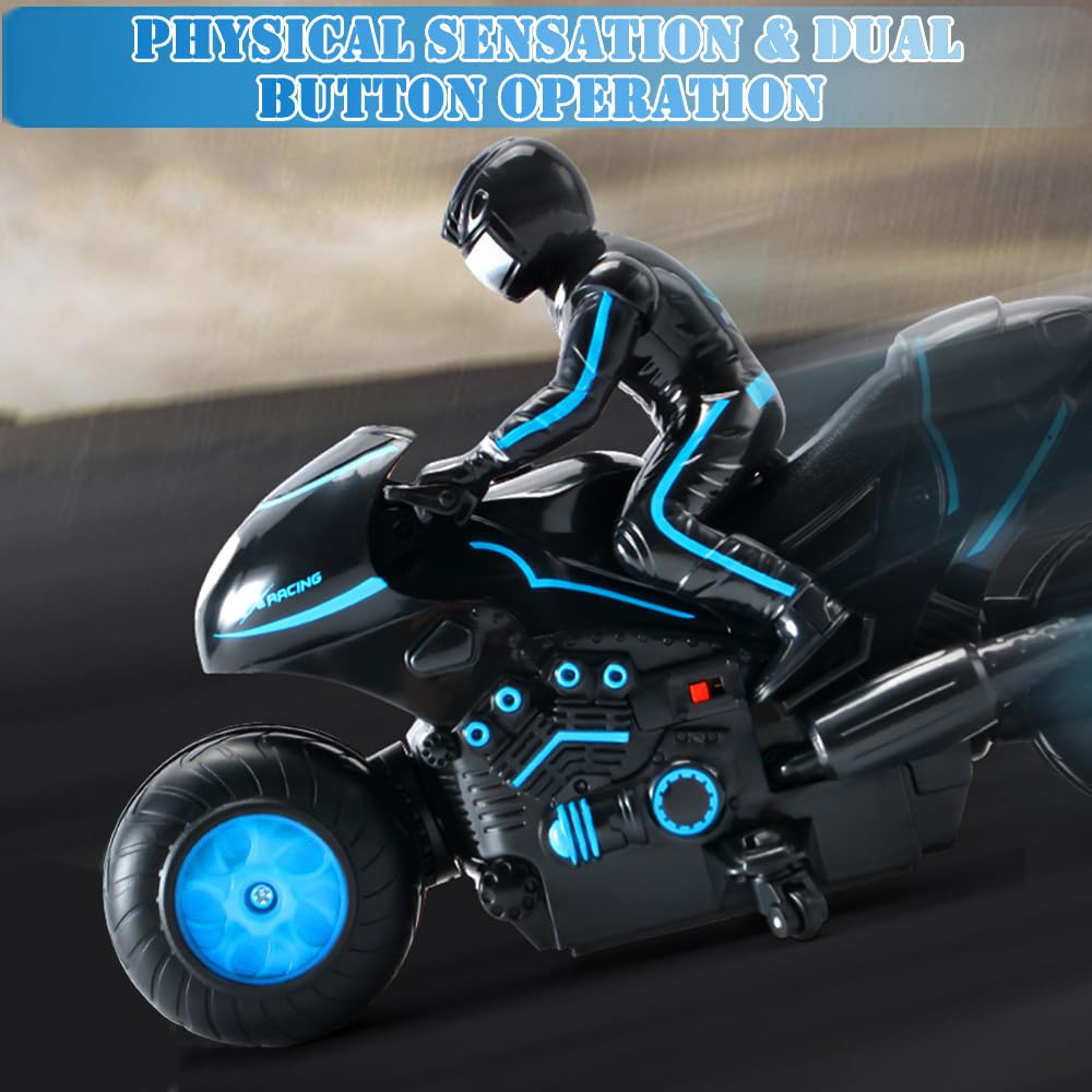 2.4G zdalnie sterowany motocykl terenowy, szybki dryf, akrobatyczny lot, prezenty dla dzieci