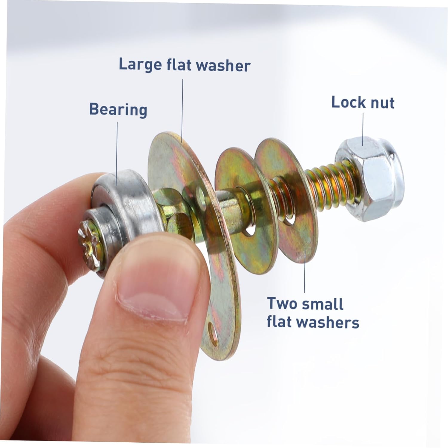 4pcs Rocking Chair Bearing Iron Connecting Piece M8x45mm