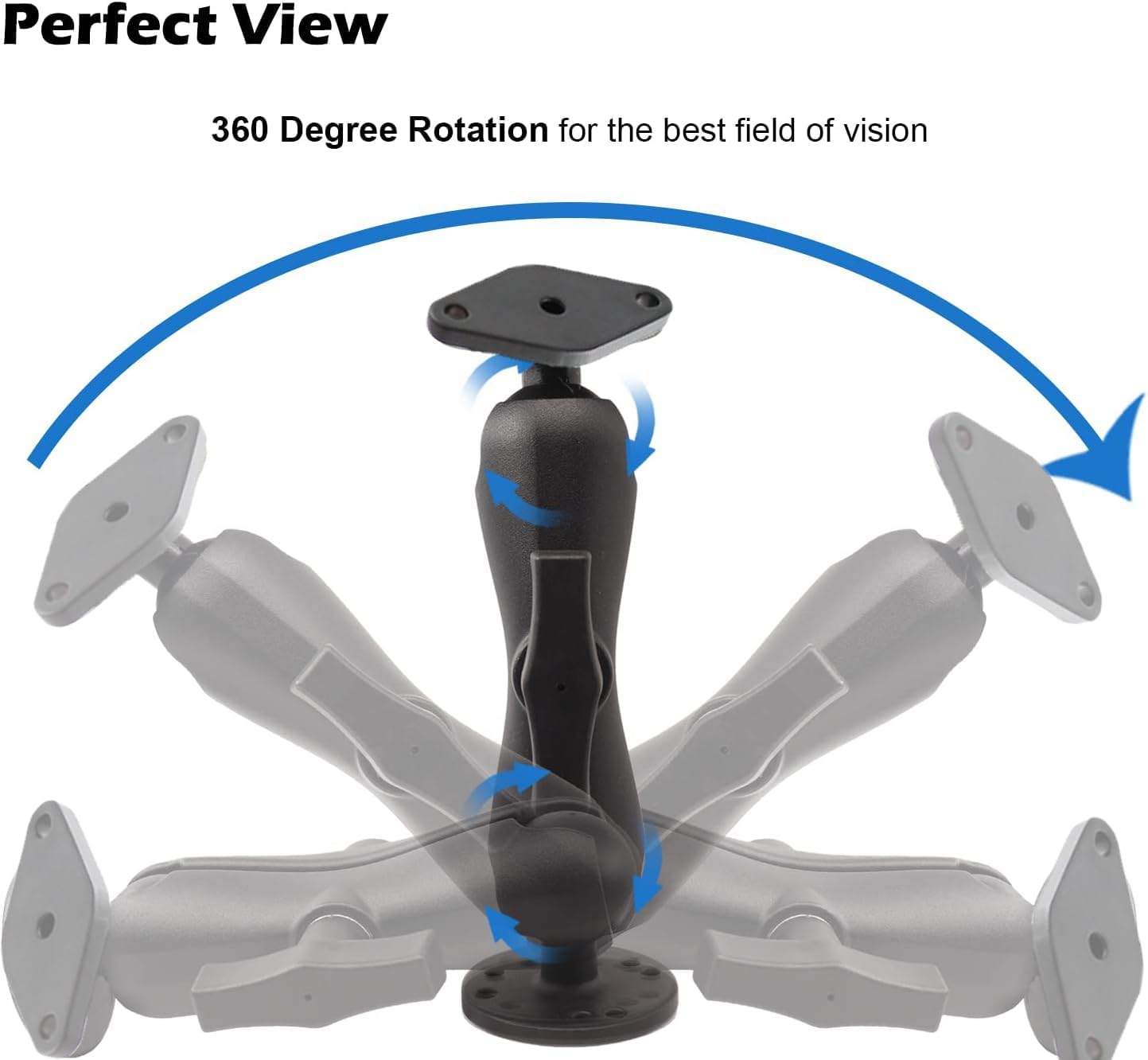 AceTaken Drill-Down Dash-Board Phone Mount Holder Compatible with Samsung Galaxy S24 S23 S22 and iPhone 15 pro Max 14 13 12 11 Cell-Phones (5.5'' Length)