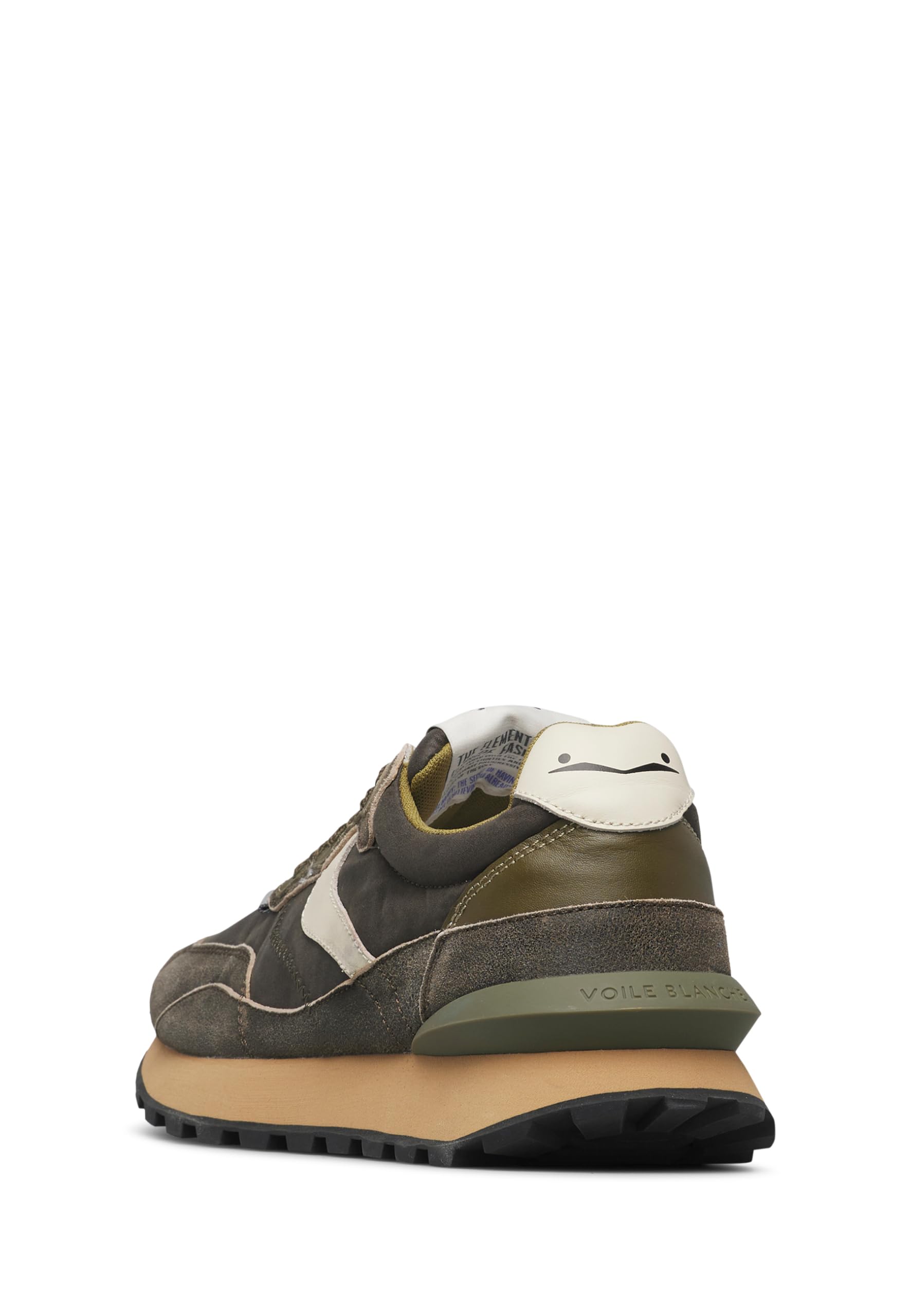 VOILE BLANCHE Sneakers de Cuero y Tela