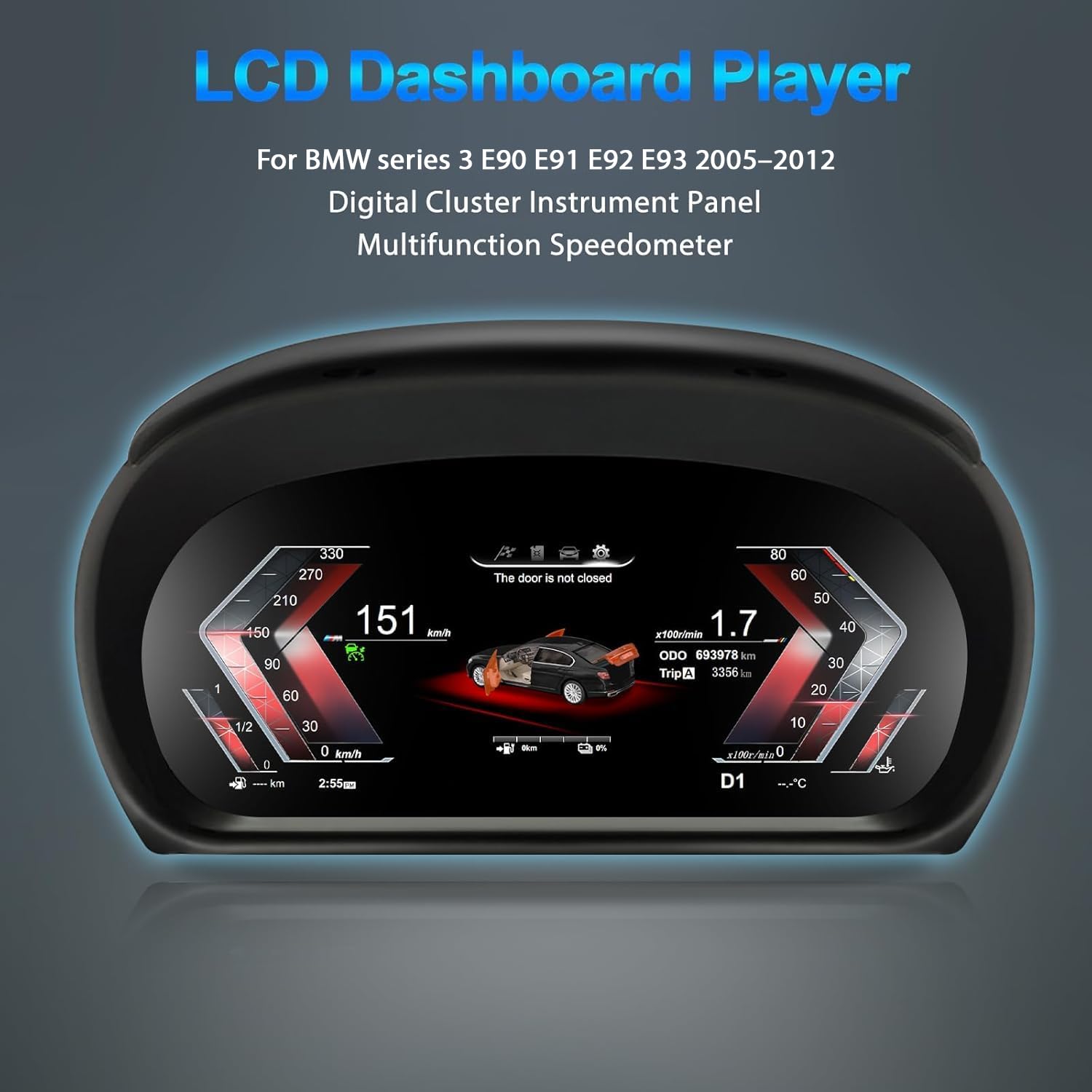 Generic 1920 * 720 Auto LCD Cruscotto per BMW Serie 3 E90 E91 E92 E93 2005-2012 Anni Paneel Virtuele Cockpit Snelheidsmeter Voor
