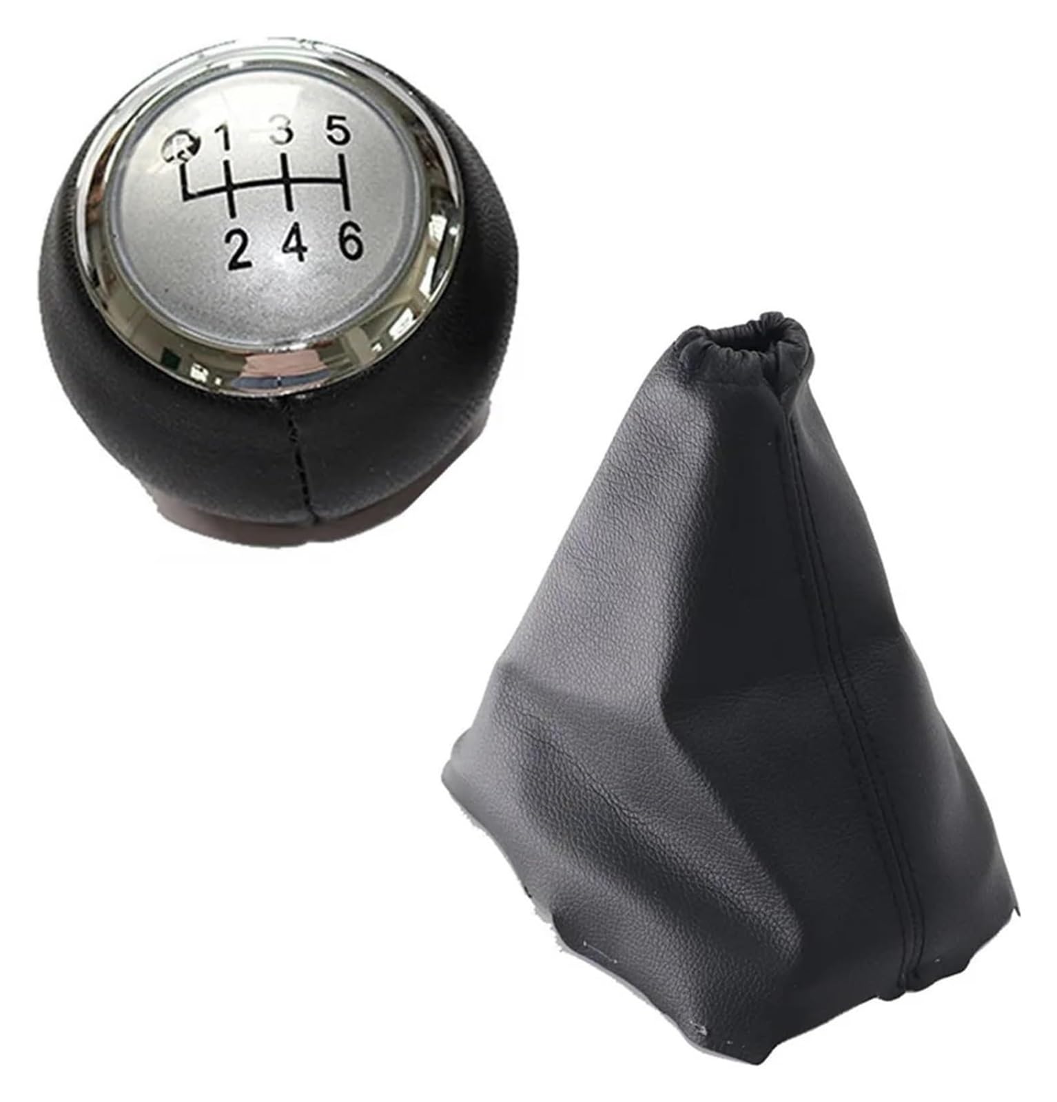 Pomelli Leva Cambio Auto Per Toyota Per AURIS 2007-2011 5/6 Velocità Pomello Del Cambio Auto Cuffia Leva Colore(6 Speed Silver Set)