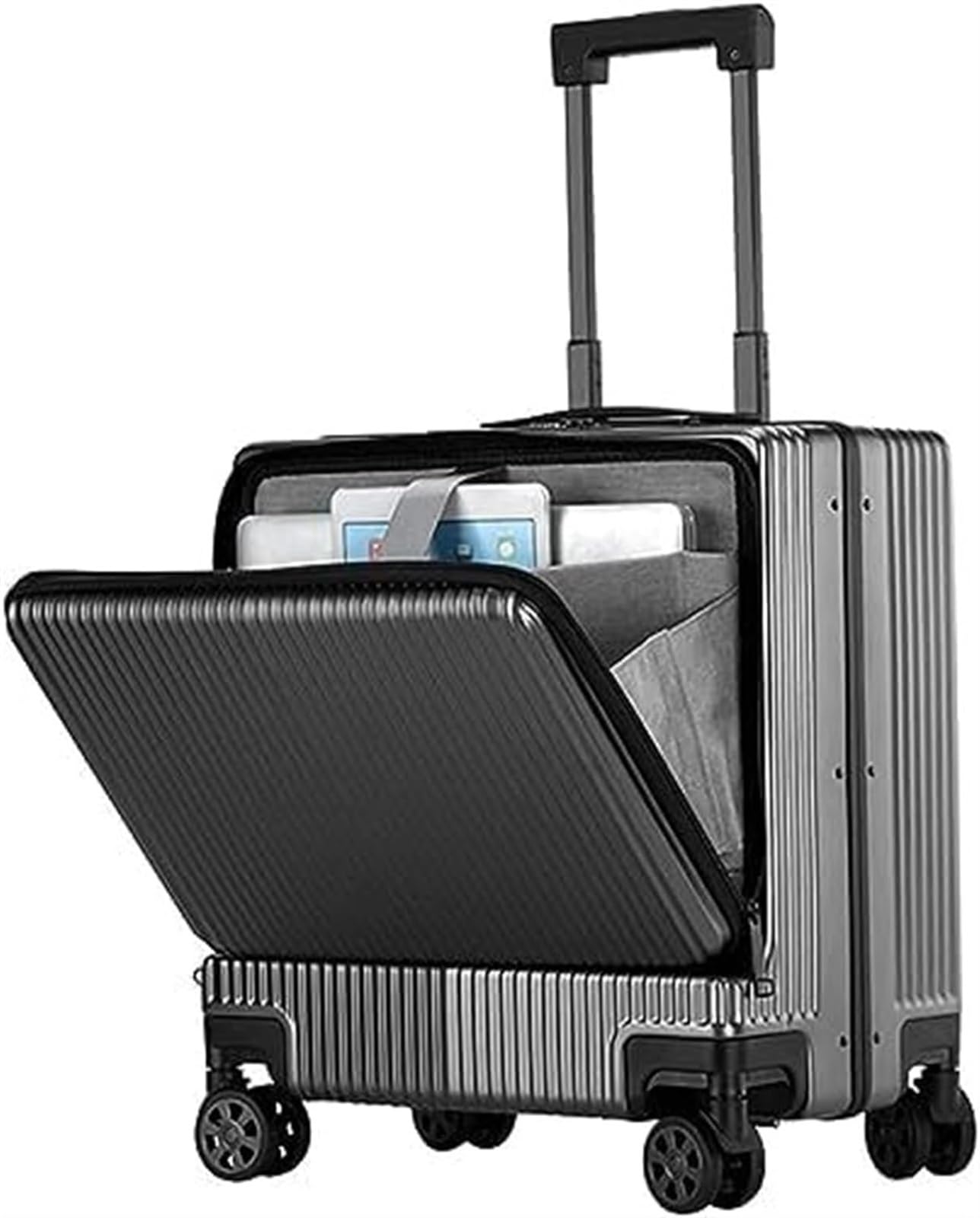 Walizka Walizka Pokładowa Otwierana Z Przodu, Sprawdzana, Bagaż Podręczny, Zamek Szyfrowy TSA Interfejsem USB Dostaje Bagaż Podręczny(B)