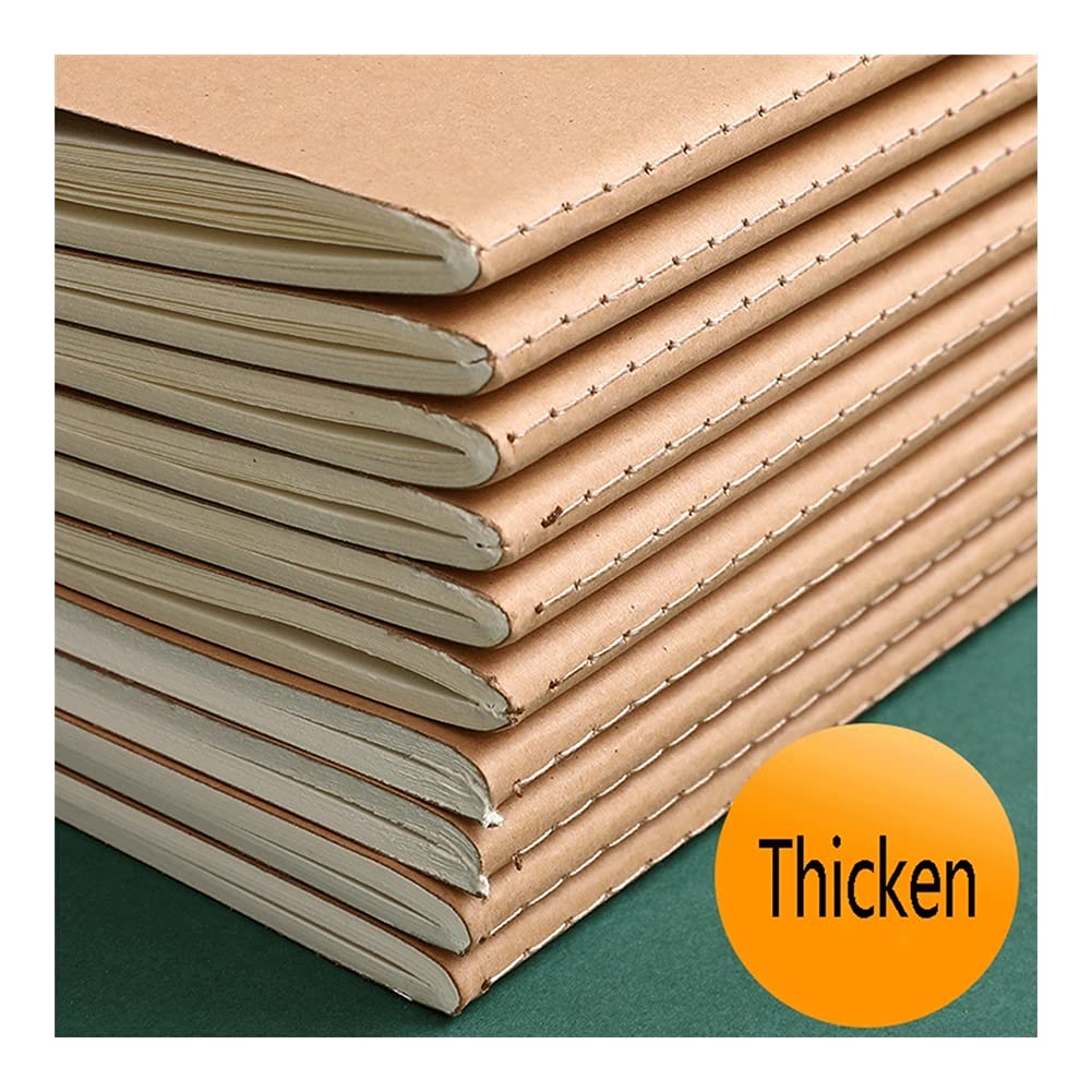 Blocco Note del taccuino Diario di Carta Morbida addensata del Giornale 10 Pack Diario di Carta Kraft Adatto per Gli Studenti per Fare Piani, Forniture Scolastiche Studente di Affari