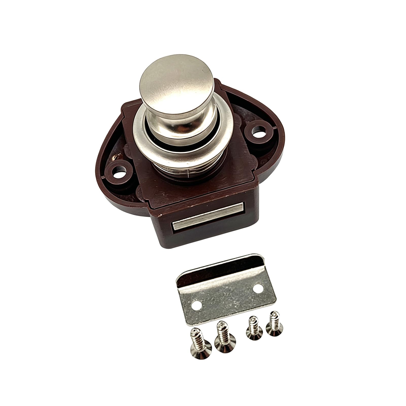 Single Piece Button Strong ABS & Construction Quiet Closing Secure for Camping & Trailer Door Journeyer Door